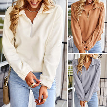 Laden Sie das Bild in den Galerie-Viewer, Lässiges Sweatshirt mit elastischer Taille