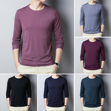 Laden Sie das Bild in den Galerie-Viewer, Langarm-T-Shirt mit Rundhalsausschnitt