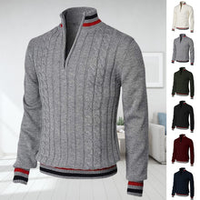 Laden Sie das Bild in den Galerie-Viewer, Farbe-Block-Rollkragenpullover mit Reißverschluss