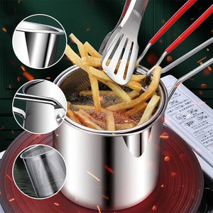Multifunktionale Fritteuse aus Edelstahl 304