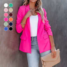 Laden Sie das Bild in den Galerie-Viewer, Einfacher Einfarbiger Blazer