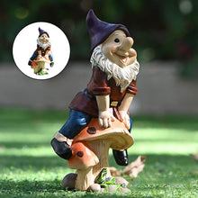 Laden Sie das Bild in den Galerie-Viewer, Kreatives Pilz-Zwerg-Gartenornament