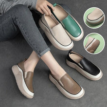 Laden Sie das Bild in den Galerie-Viewer, Handgefertigte Freizeitschuhe aus Leder für Damen