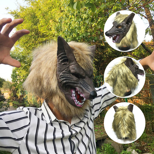 Wolfskopfmaske und Krallen