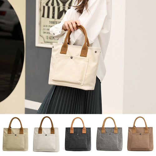 Einfarbige Lässige Tragetasche aus Segeltuch