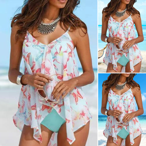 Beliebter Farbiger Bikini Aus Chiffon