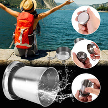 Laden Sie das Bild in den Galerie-Viewer, Tragbarer Zusammenklappbarer Edelstahlbecher