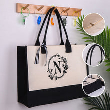 Laden Sie das Bild in den Galerie-Viewer, Leinwand Alphabet Tasche