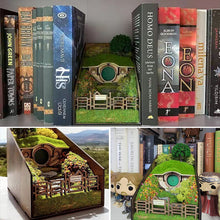 Laden Sie das Bild in den Galerie-Viewer, Bücherregal Miniaturlandschaft Dekoration aus Holz