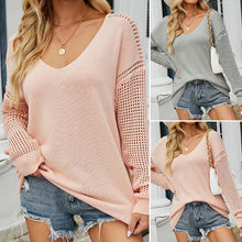 Laden Sie das Bild in den Galerie-Viewer, Einfarbiger Strickpullover