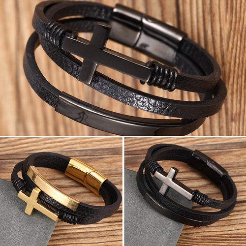 Mehrschichtiges Kreuzarmband