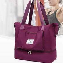 Laden Sie das Bild in den Galerie-Viewer, Faltbare wasserdichte Reisehandtasche mit großer Kapazität