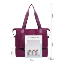 Laden Sie das Bild in den Galerie-Viewer, Faltbare wasserdichte Reisehandtasche mit großer Kapazität