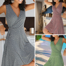 Laden Sie das Bild in den Galerie-Viewer, Fließendes Ärmelloses Sommerkleid