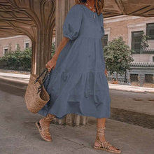 Laden Sie das Bild in den Galerie-Viewer, Fließendes Einfarbiges Sommerkleid