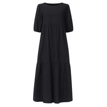 Laden Sie das Bild in den Galerie-Viewer, Fließendes Einfarbiges Sommerkleid