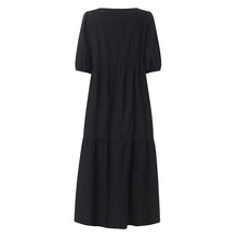 Laden Sie das Bild in den Galerie-Viewer, Fließendes Einfarbiges Sommerkleid