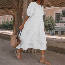 Laden Sie das Bild in den Galerie-Viewer, Fließendes Einfarbiges Sommerkleid