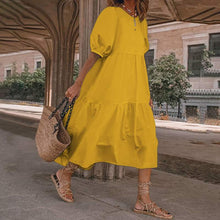 Laden Sie das Bild in den Galerie-Viewer, Fließendes Einfarbiges Sommerkleid