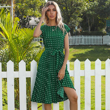 Laden Sie das Bild in den Galerie-Viewer, Fließendes Plissiertes Kleid Mit Polka-Dots