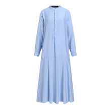 Laden Sie das Bild in den Galerie-Viewer, Lässiges Kleid mit Knopfmanschetten aus Baumwolle (ohne Mantel)