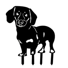 Laden Sie das Bild in den Galerie-Viewer, Gartendekoration Hundesilhouette aus Metall