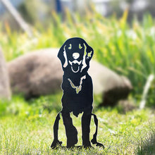 Laden Sie das Bild in den Galerie-Viewer, Gartendekoration Hundesilhouette aus Metall