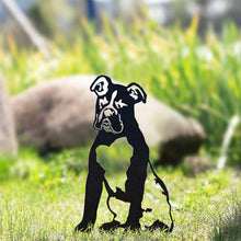 Laden Sie das Bild in den Galerie-Viewer, Gartendekoration Hundesilhouette aus Metall