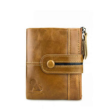 Laden Sie das Bild in den Galerie-Viewer, Geldbörse aus gewachstem Leder mit Schnalle für Herren