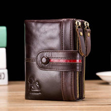Laden Sie das Bild in den Galerie-Viewer, Geldbörse aus gewachstem Leder mit Schnalle für Herren