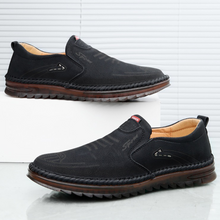 Laden Sie das Bild in den Galerie-Viewer, Handgenähte atmungsaktive Lederschuhe mit weicher Oberfläche und Sehnensohle
