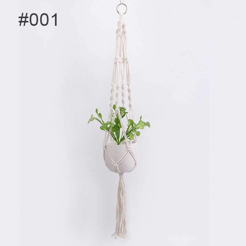 Handgewebte Netztasche zum Aufhängen von Blumentöpfen