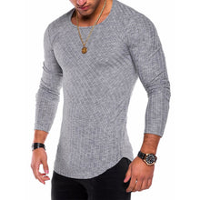 Laden Sie das Bild in den Galerie-Viewer, Hochelastisches Einfarbiges Langarm-T-Shirt Für Herren