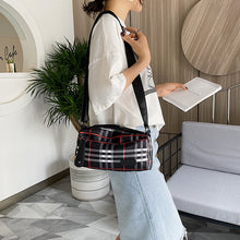 Laden Sie das Bild in den Galerie-Viewer, Karierte Umhängetasche Aus Nylon