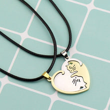 Laden Sie das Bild in den Galerie-Viewer, Katzen-Paar-Halskette Aus Edelstahl