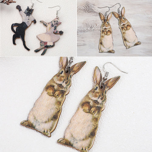 Kreative Tierohrringe Aus Holz