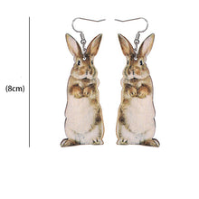 Laden Sie das Bild in den Galerie-Viewer, Kreative Tierohrringe Aus Holz