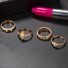 Laden Sie das Bild in den Galerie-Viewer, Krone Stern Mond Knuckle Ring Set(13 Stück)