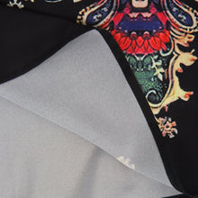 Laden Sie das Bild in den Galerie-Viewer, Langärmliges Kleid Mit Vintage-Print
