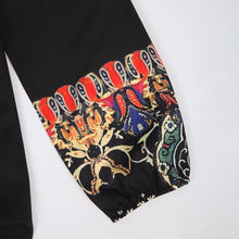 Laden Sie das Bild in den Galerie-Viewer, Langärmliges Kleid Mit Vintage-Print