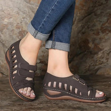 Laden Sie das Bild in den Galerie-Viewer, Lässige Leichte Hohle Fischmaul-Sandalen