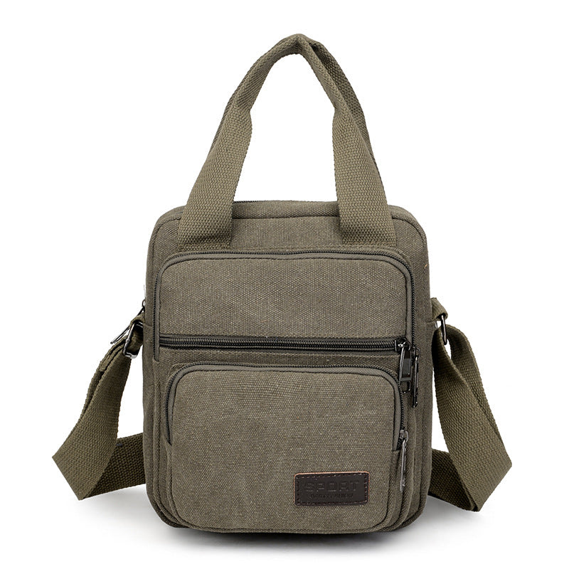 Lässige Umhängetasche aus Segeltuch für Herren im Freien