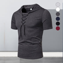 Laden Sie das Bild in den Galerie-Viewer, Lässiges Sommer-T-Shirt mit Kordelzug für Herren