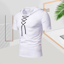 Laden Sie das Bild in den Galerie-Viewer, Lässiges Sommer-T-Shirt mit Kordelzug für Herren