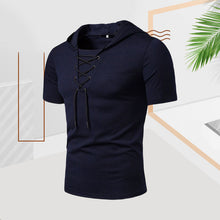 Laden Sie das Bild in den Galerie-Viewer, Lässiges Sommer-T-Shirt mit Kordelzug für Herren
