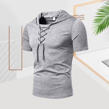 Laden Sie das Bild in den Galerie-Viewer, Lässiges Sommer-T-Shirt mit Kordelzug für Herren