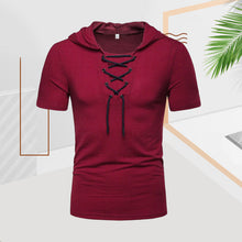 Laden Sie das Bild in den Galerie-Viewer, Lässiges Sommer-T-Shirt mit Kordelzug für Herren