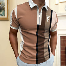 Laden Sie das Bild in den Galerie-Viewer, Lässiges kurzärmliges Poloshirt mit Digitaldruck für Herren