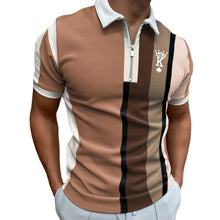 Laden Sie das Bild in den Galerie-Viewer, Lässiges kurzärmliges Poloshirt mit Digitaldruck für Herren