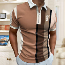 Laden Sie das Bild in den Galerie-Viewer, Lässiges kurzärmliges Poloshirt mit Digitaldruck für Herren